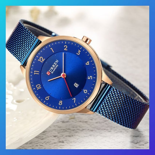 Blue Ladies Classy Wristwatch- Casual Clock - Eshaal Fashion