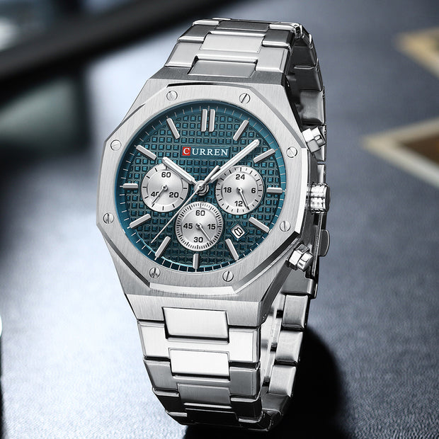 Get Exclusive Square Design Stainless Steel Men Watch