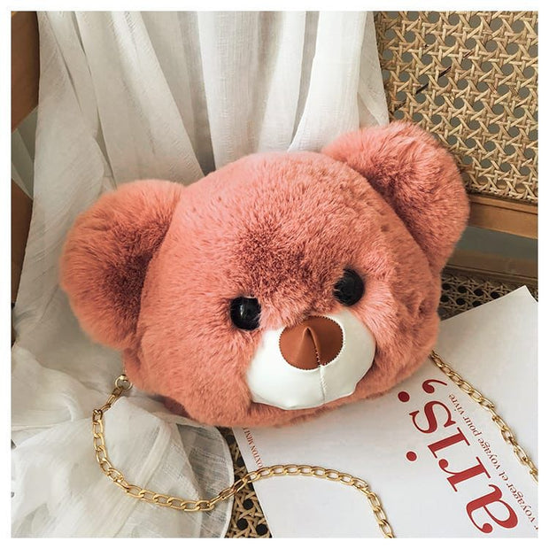 Get Exclusive Fluffy Furr Teddy Bear Girls Crossbody Bag