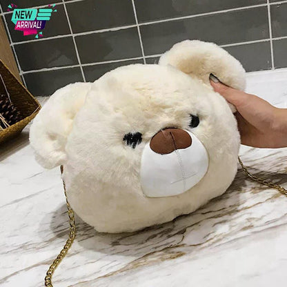 Get Exclusive Fluffy Furr Teddy Bear Girls Crossbody Bag