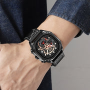 Get Exclusive Leather Strap Chronograph Watch For Men