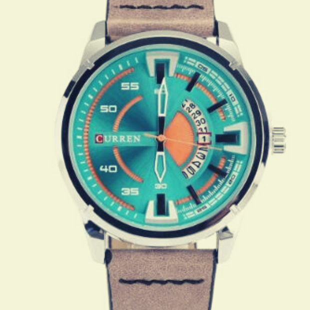 Curren Brown and Green Attack Date just – with 1 Year Warranty - Eshaal Fashion