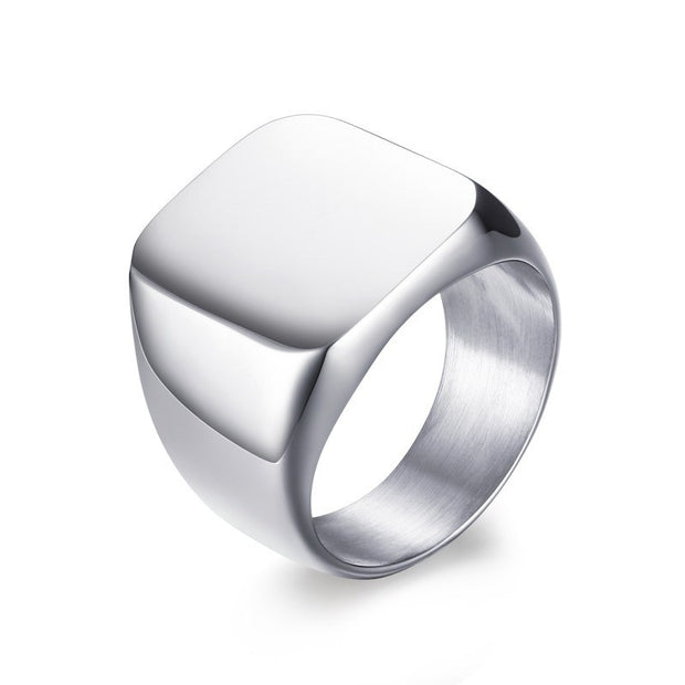 Men Brilliance Silver Stainless Steel Ring
