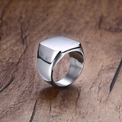 Men Brilliance Silver Stainless Steel Ring