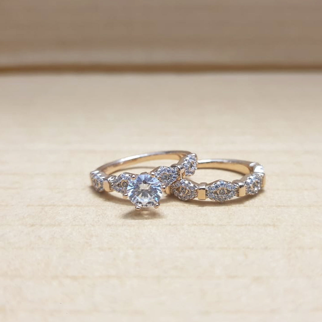 Goldplated Elegant Pair Rings For Women