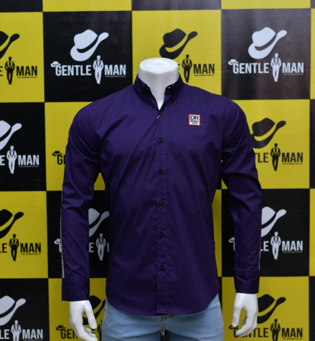 Fashionable Dark Purple Men Shirt