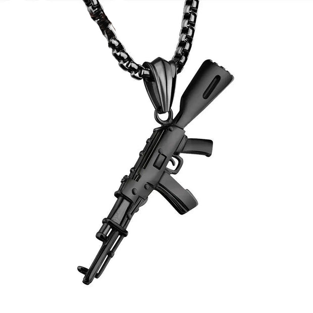 Men Gun Necklace