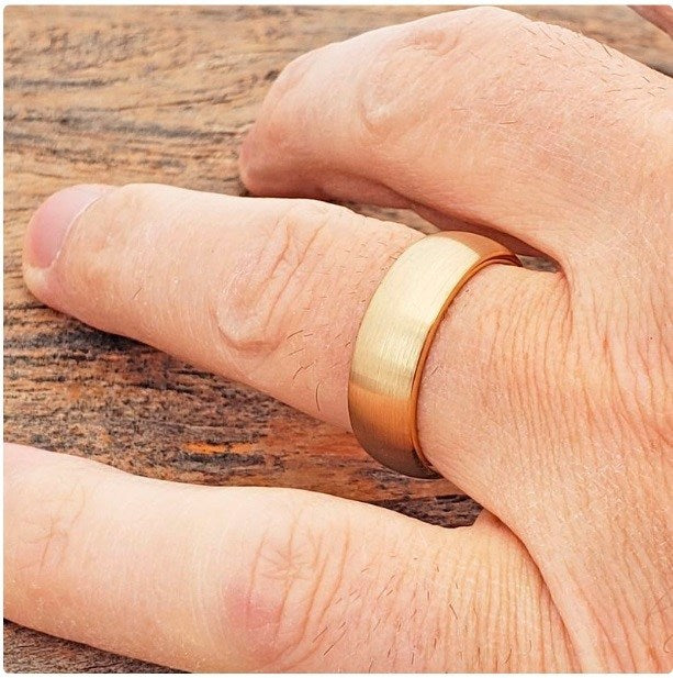 Rising Sun- Gold Tungsten Carbide Ring