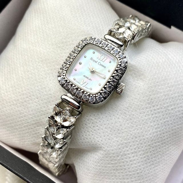 Get Beautiful Crystal Stones Bracelet Watch for Women by Eshaalfashion