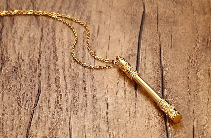 EshaalFashion Golden Wand Pendant with Chain for Men and Women - Eshaal Fashion