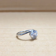 Silver Plated Crystal Stone Decent Ring