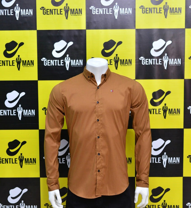 Fashionable Light Brown Men Shirt
