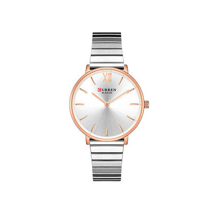 Silver CURREN stylish watch with white dial