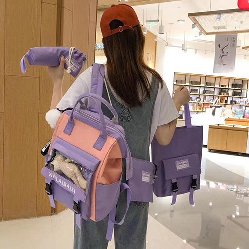 Backpack 5 in 1 with Teddy Toy - Eshaal Fashion