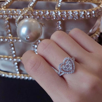 Beautiful Crystal Heart Ring For Women - Eshaal Fashion