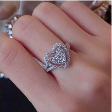 Beautiful Crystal Heart Ring For Women - Eshaal Fashion