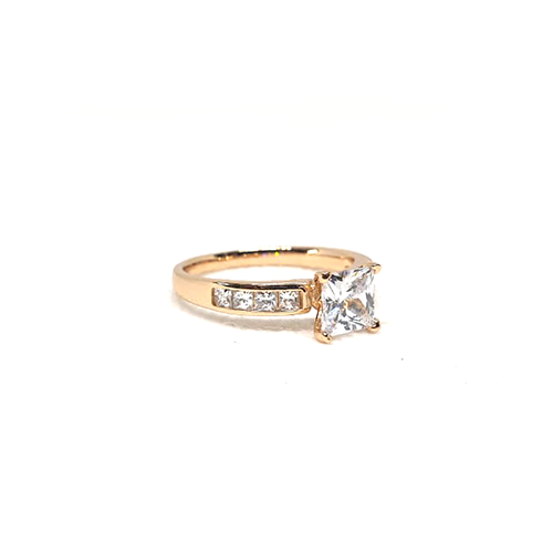 Beautiful Goldplated Square Crystals Ring - Eshaal Fashion