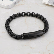Black Anchor Men Stainless Steel Bracelet - Eshaal Fashion