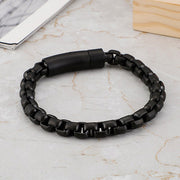 Black Anchor Men Stainless Steel Bracelet - Eshaal Fashion