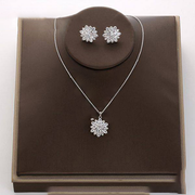 Elegant Floral Silver Design Pendant Set For Women - Eshaal Fashion