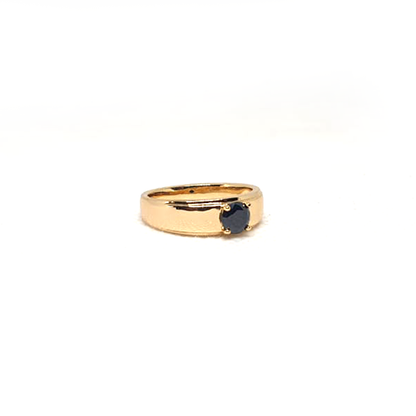 Elegant Goldplated Black Single Stone Ring For Men And Women - Eshaal Fashion