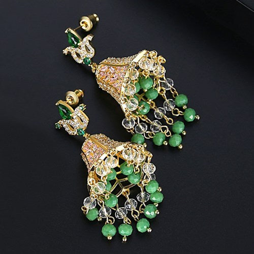 Gemstone Fashion Women Jhumki Earrings