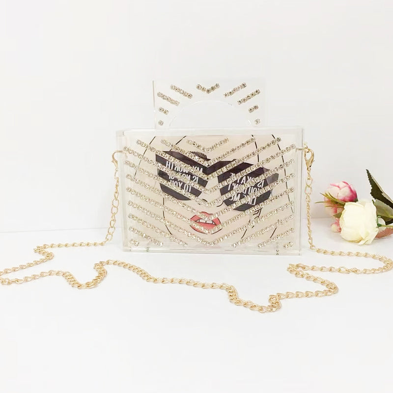 Get Exclusive Acrylic Long Chain Clutch