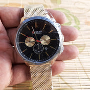 CURREN Chronograph Quartz Men Waterproof Wrist Watch Golden - Eshaal Fashion