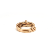 Goldplated 3 Lines Stones Ring