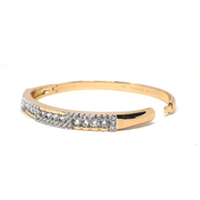 Goldplated Cubic Crystal Zircons Bangle Bracelet