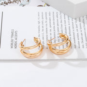 Goldplated Golden Hoop Korean Earrings