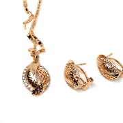 Goldplated Shinny Locket Set with Chain