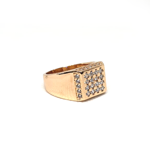 Goldplated Silver Stones Men Square Style Ring