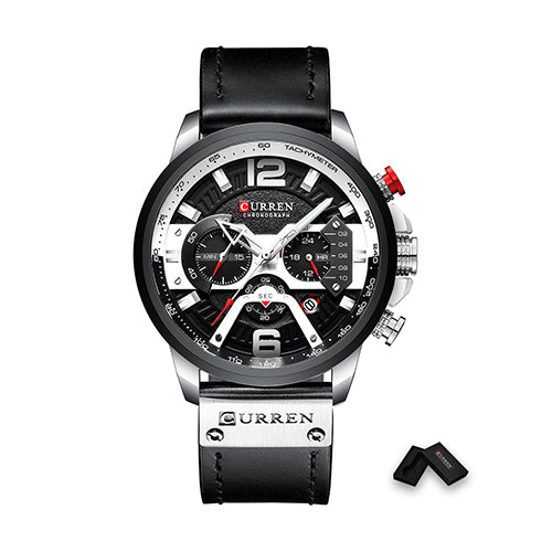 New Curren Black with Silver Men Watch