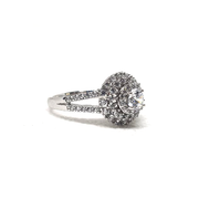 Silver Plated Crystal Stones Ring For Women