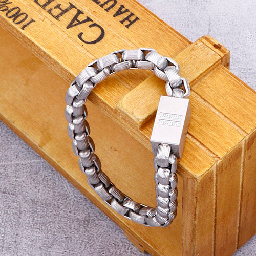 Silverplated Magnetic Stainless Steel Bracelet