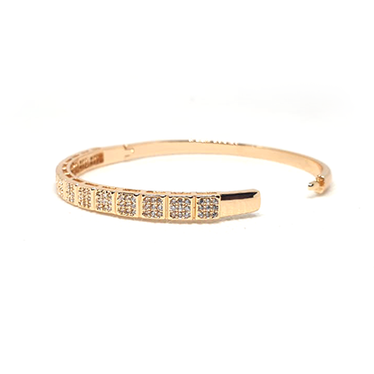 Stunning Goldplated Silver Stones Bangle Bracelet