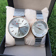 Stunning Silver Couple Watch