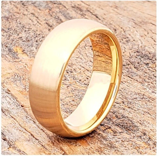 Rising Sun- Gold Tungsten Carbide Ring