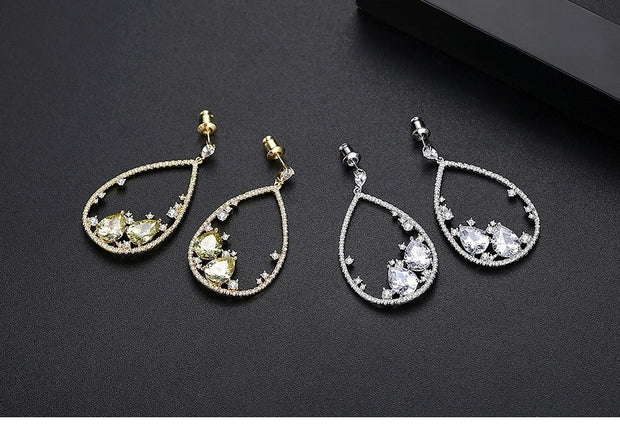 Drop in Drop Gold-Women Earrings - Eshaal Fashion