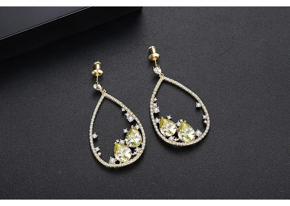 Drop in Drop Gold-Women Earrings - Eshaal Fashion