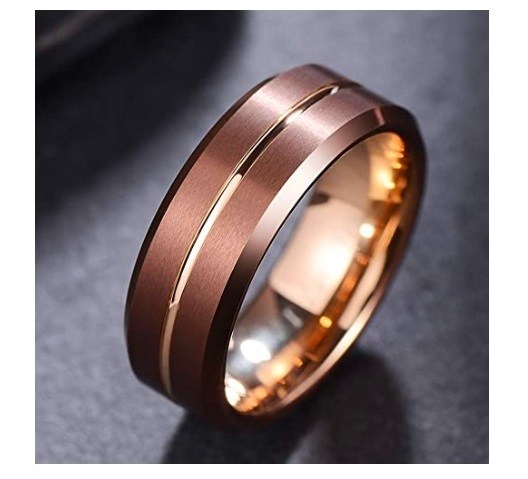 Brown Way – Tungsten Carbide Ring - Eshaal Fashion