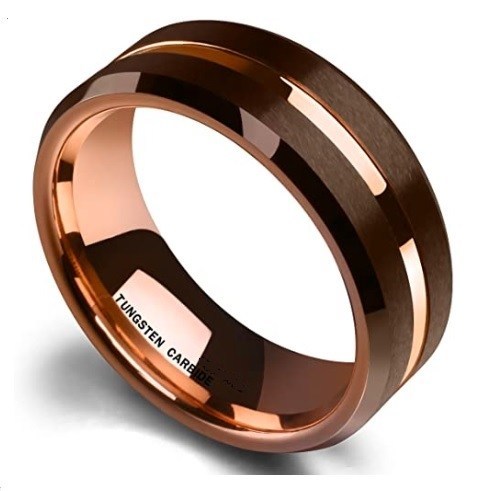 Brown Way – Tungsten Carbide Ring - Eshaal Fashion