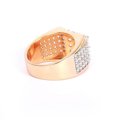 GoldPlated Zirconia Ring For Men