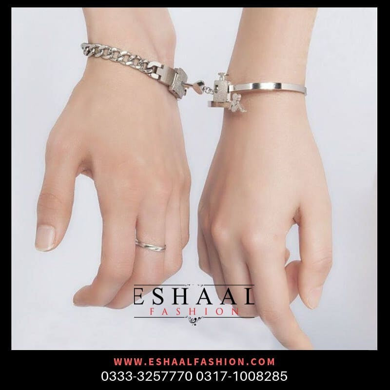 Key Lock Bracelets for Couples – Stainless Steel