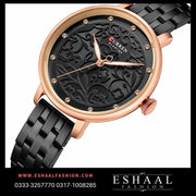 CURREN Luxury Female Wrist Watch Girl Clock – Black - Eshaal Fashion