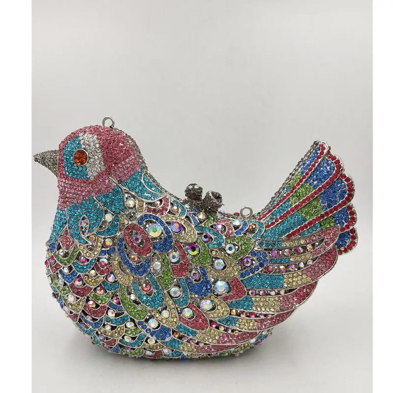 Get Beautiful Bridal Bird Multi Colors Clutch Bag