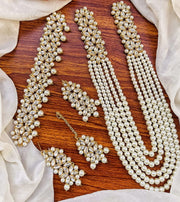 Get Beautiful Pearl Chokar Necklace Set with Mala