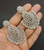 Get Adorable Silver Crystal Earrings
