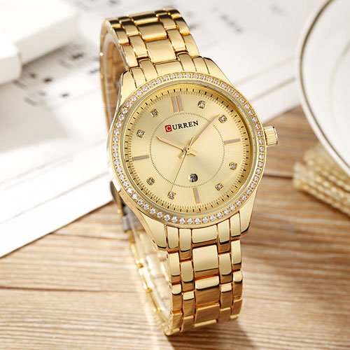 Elegant CURREN Gold chain strap watch - Eshaal Fashion